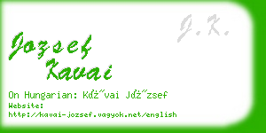 jozsef kavai business card